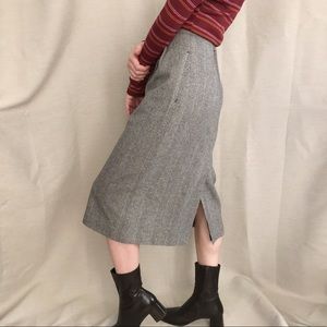 Vintage herringbone wool skirt 4